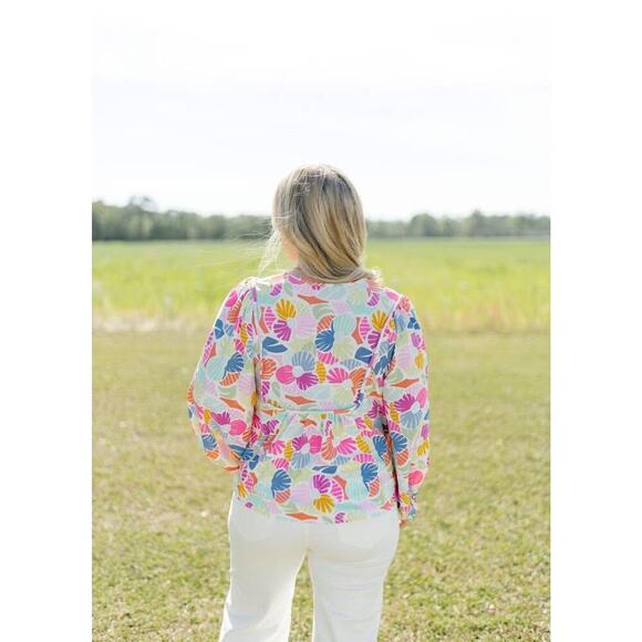 NWT Michelle McDowell Women’s Medium Vivey Afternoon Showers Top - Picture 3 of 7